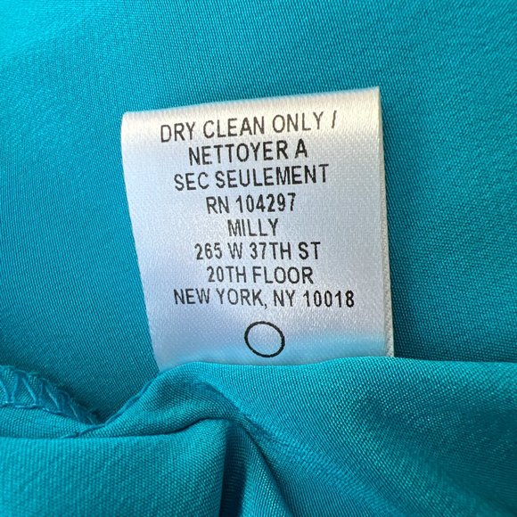 Milly of New York Sleeveless V-Neck Midi Dress Blue & White Size 10 - Picture 12 of 12